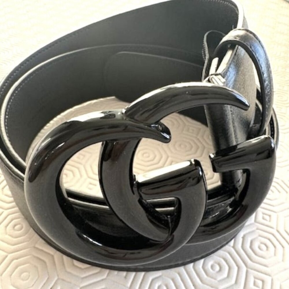 Gucci Signature GG Marmont Buckle  Leather Belt